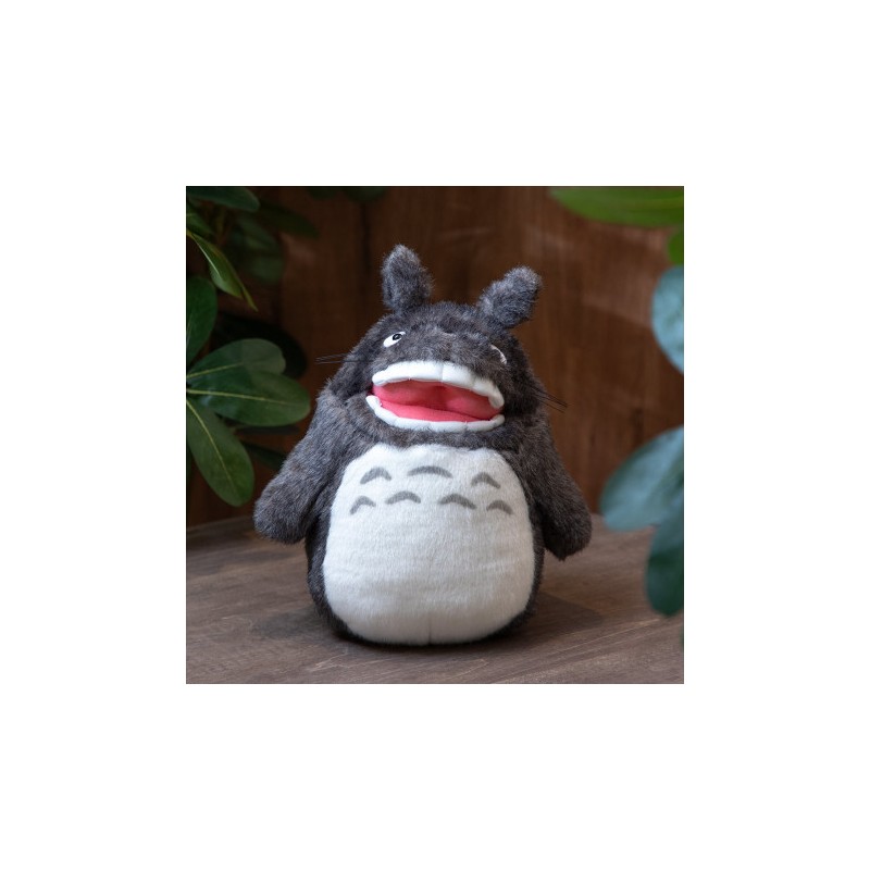 Peluche fibres acrylique - Totoro gris grand sourire - Mon Voisin Totoro