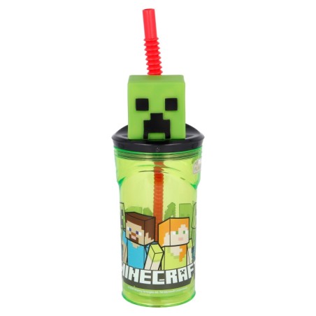 Gobelet 3D avec Paille - Creeper - Minecraft