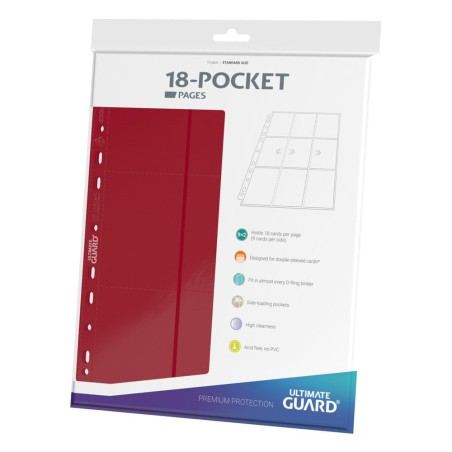 Feuilles Classeur Side-Loading - 18-Pocket Pages (10ct) - Rouge