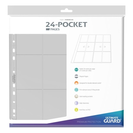 Pages Classeur Side-Loading - 24-Pocket (Transparent) - (10ct)