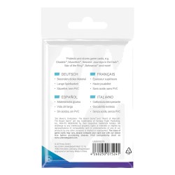 Protèges Cartes 60 pièces - Premium Protection - Américains Standard - Jeux de Plateau - Transparent