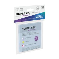 Protèges Cartes 50 pièces - Supreme Sleeves - Carré - Jeux de Plateau - Transparent