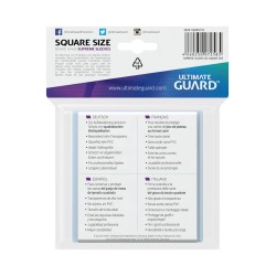 Protèges Cartes 50 pièces - Supreme Sleeves - Carré - Jeux de Plateau - Transparent