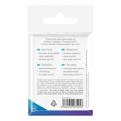 Protèges Cartes 50 pièces - Premium Protection - Américain Petit - Jeux de Plateau - Transparent