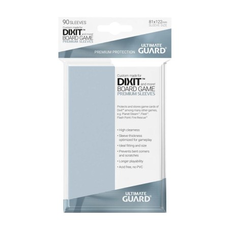 Protèges Cartes 50 pièces - Premium Protection - Américain Petit - Jeux de Plateau - Transparent