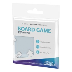 Protèges Cartes 50 pièces - Premium Protection - Carré Grand - Jeux de Plateau - Transparent