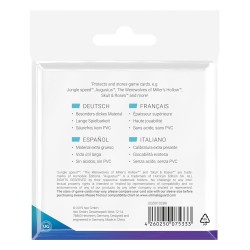 Protèges Cartes 50 pièces - Premium Protection - Carré Grand - Jeux de Plateau - Transparent