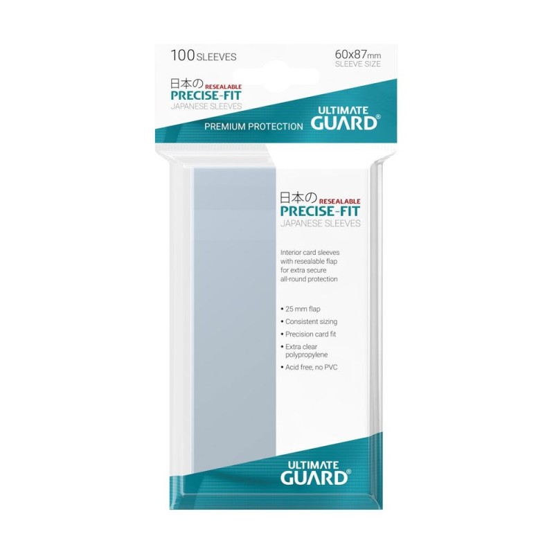Protèges Cartes 100 pièces - Premium Protection - Precise-Fit - Japonais - Transparent