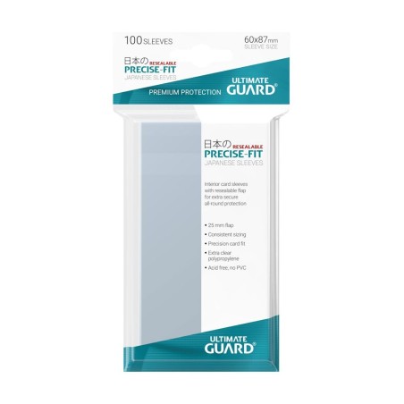 Protèges Cartes 100 pièces - Premium Protection - Precise-Fit - Japonais - Transparent