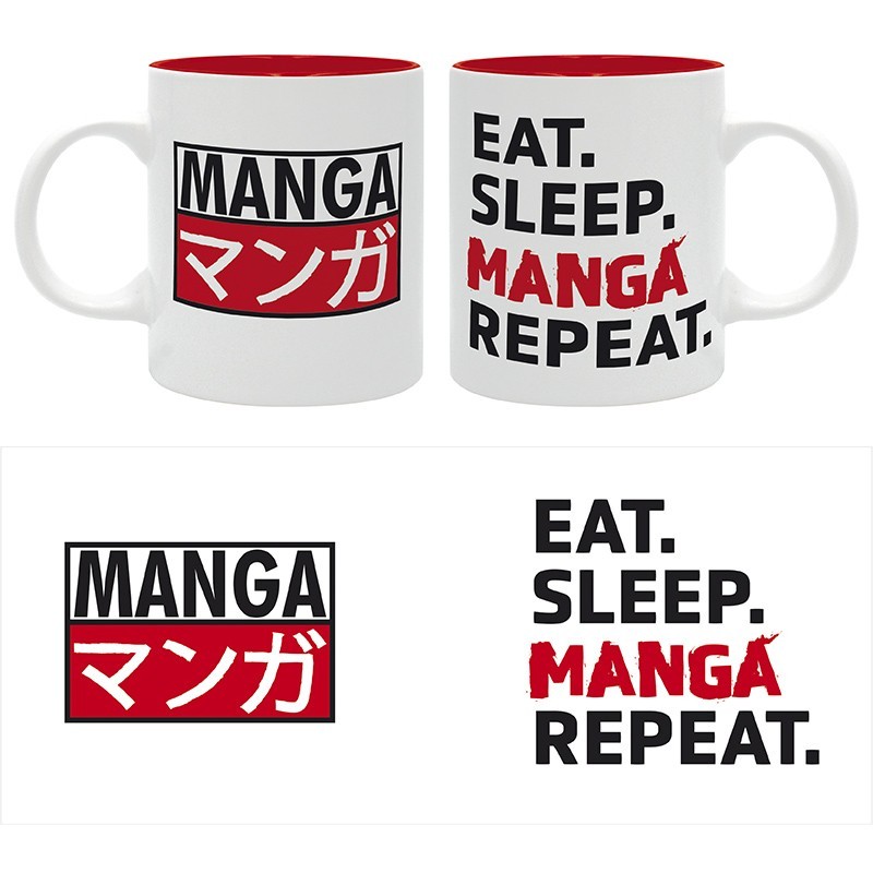 Mug - EAT SLEEP MANGA REPEAT - Asian Art 