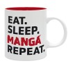 Mug - EAT SLEEP MANGA REPEAT - Asian Art 