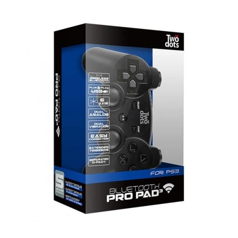 Manette - Bluetooth Pro Pad3 - pour PS3 - Noire