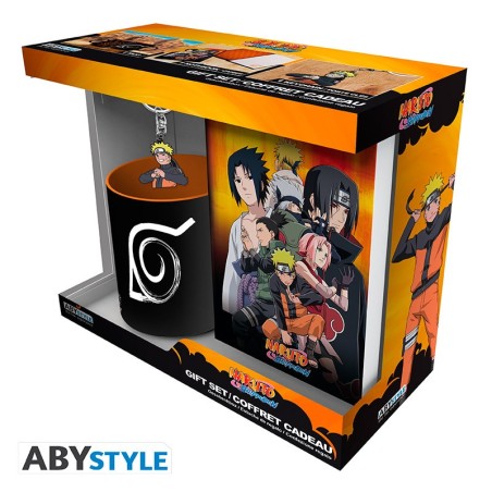 Boîte abîmée - Gift Pack - Naruto Shippuden - Mug 320ml + Keyring PVC + Cahier "Naruto
