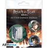 Pack de 3 Badges - Eren & Levi - L'Attaque des Titans