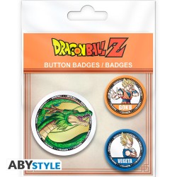 Pack de 3 Badges - Goku, Vegeta & Shenron - Dragon Ball Z