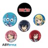 Pack de 6 Badges - Personnages - Fairy Tail