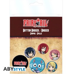 Pack de 6 Badges - Personnages - Fairy Tail