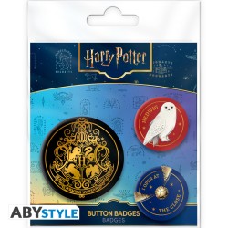 Pack de 3 Badges - Poudlard - Harry Potter
