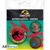 Pack de 3 Badges - Logo T-Rex - Jurassic Park