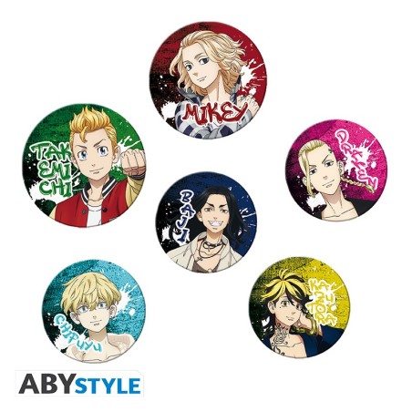 Pack de 6 Badges - Gang du Toman - Tokyo Revengers