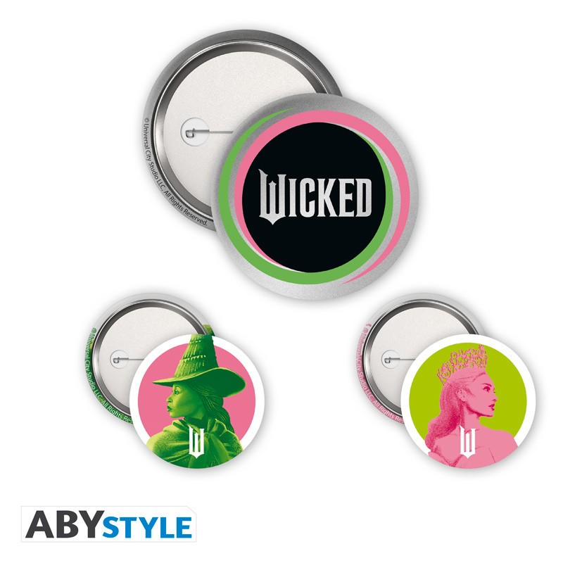 Pack de 3 Badges - Elphaba & Glinda - Wicked