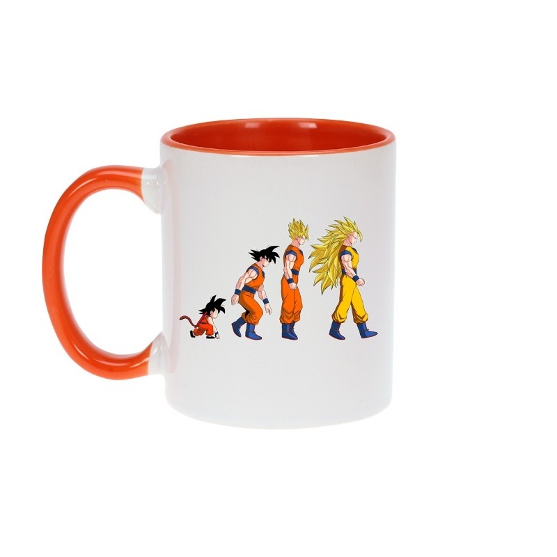 Mug - okiWoki - Saiyan Evolution - Dragon Ball - Fond Orange