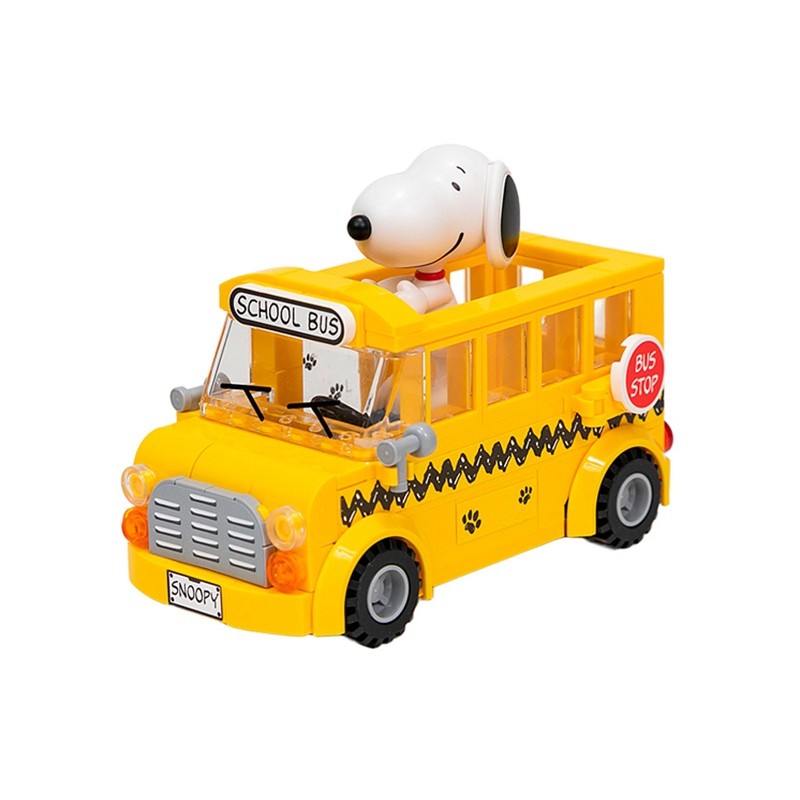 Set de Construction - School Bus - Snoopy