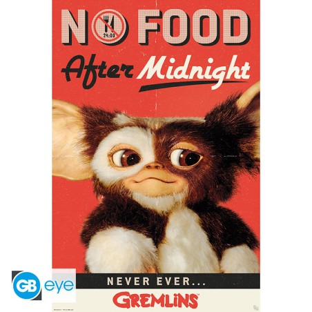 Poster - No Food after Midnight - Gremlins - Roulé & filmé