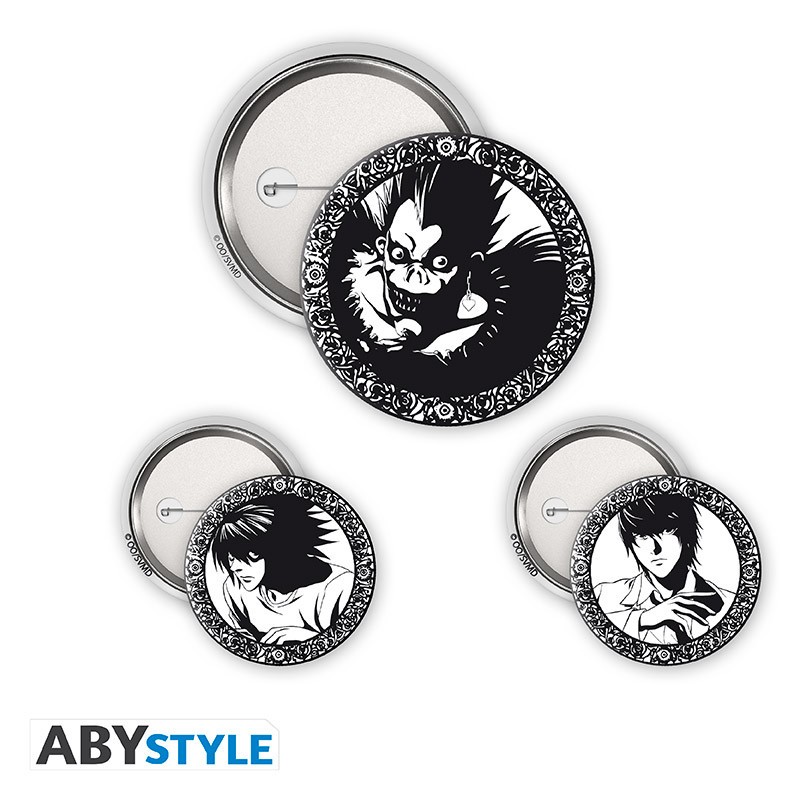 Pack de 3 Badges - Mix - Death Note
