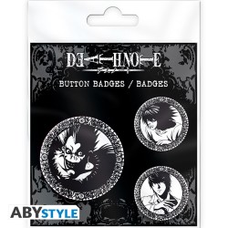 Pack de 3 Badges - Mix - Death Note