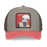 Casquette Trucker Premium - Kakashi Sharingan (Rouge/Gris) - Naruto Shippuden - U Unisexe 