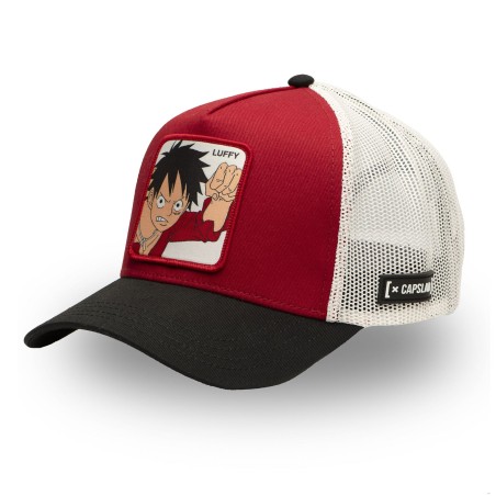 Casquette Trucker - Luffy Fâché (Noir/Rouge) - One Piece - U Unisexe 