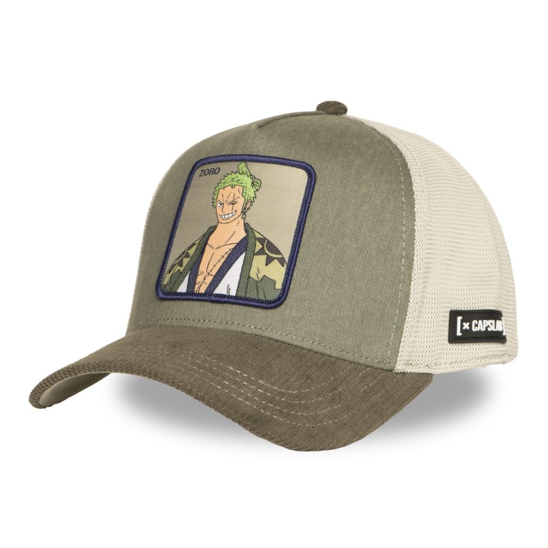 Casquette Trucker - Zoro Wano (Kaki/Blanc) - One Piece - U Unisexe 