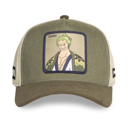 Casquette Trucker - Zoro Wano (Kaki/Blanc) - One Piece - U Unisexe 