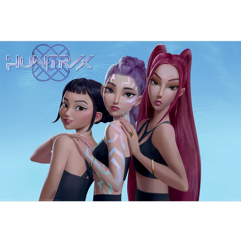 Maxi Poster - Huntrix Comeback - KPop Demon Hunters - Roulé & filmé