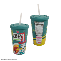 Gobelet avec Paille - Zoey Hamburger - Kpop Demon Hunters