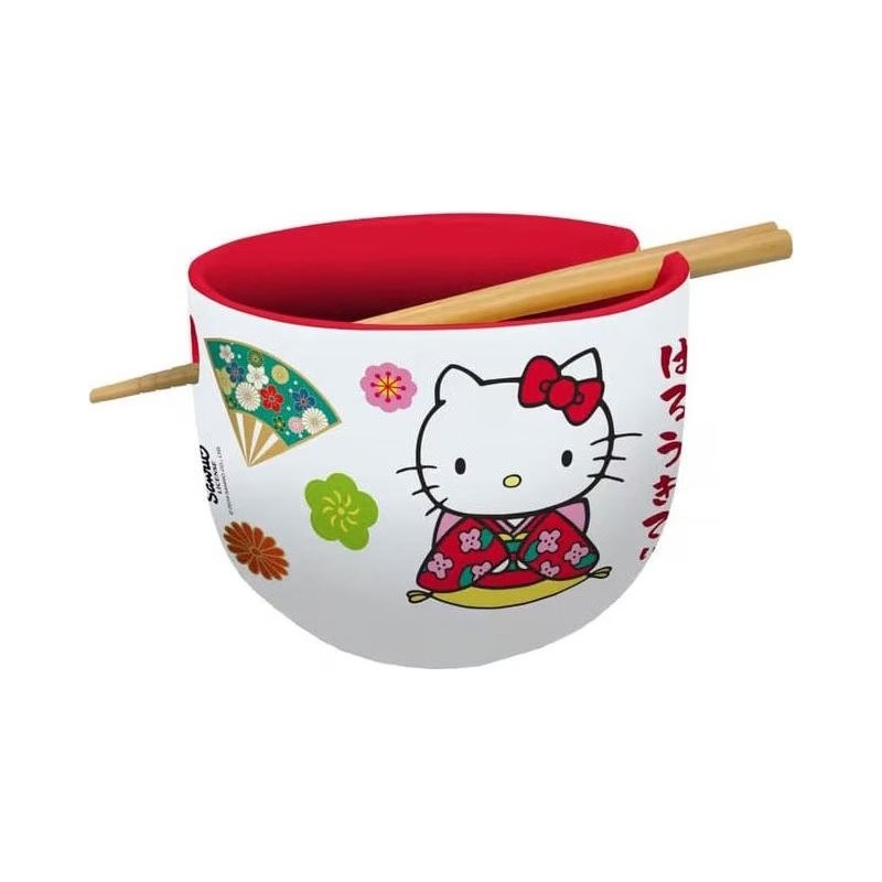 Bol à Ramen - Hello Kimono (Blanc/Rouge) - Sanrio