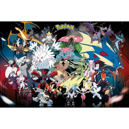 Poster - Mega Pokemon - Pokemon - Roulé et filmé