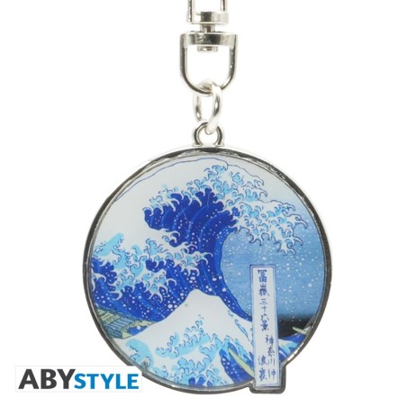 Porte-Clef Métal - Grande Vague - Hokusai