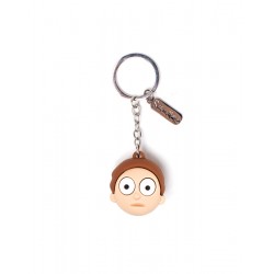 Porte-clefs 3D Rubber - Tête de Morty - Rick et Morty