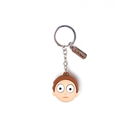 Porte-clefs 3D Rubber - Tête de Morty - Rick et Morty