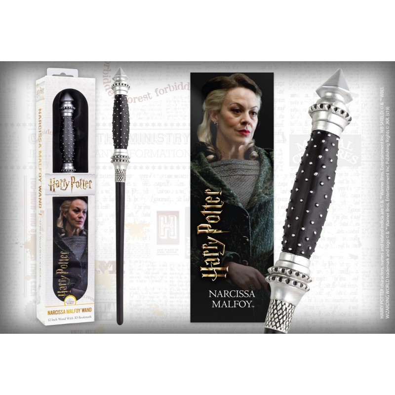 Baguette de Narcissa Malfoy + marque page 3D - Harry Potter 