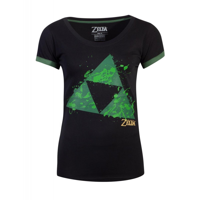 T-shirt - Zelda - Triforce Splatter - Women - L Femme 