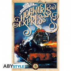 Poster - Harry Potter - Poudlard Express retro - roulé filmé (91.5x61)