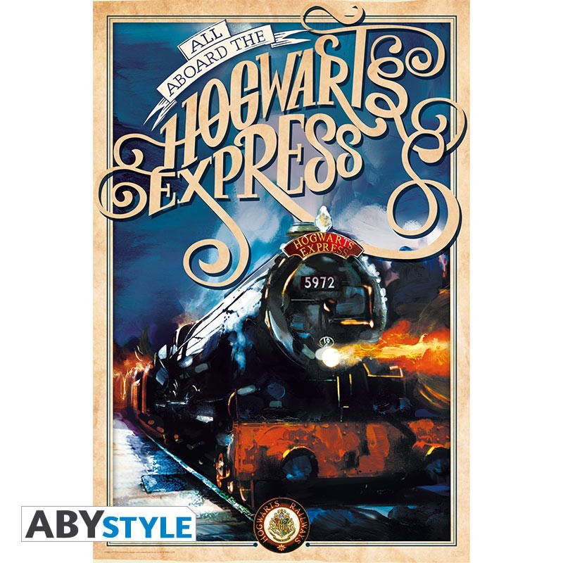 Poster - Poudlard Express retro - Harry Potter - Roulé et filmé