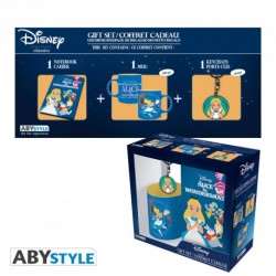 Gift Pack Disney - Mug 320ml + Porte-clés + Cahier "Alice"
