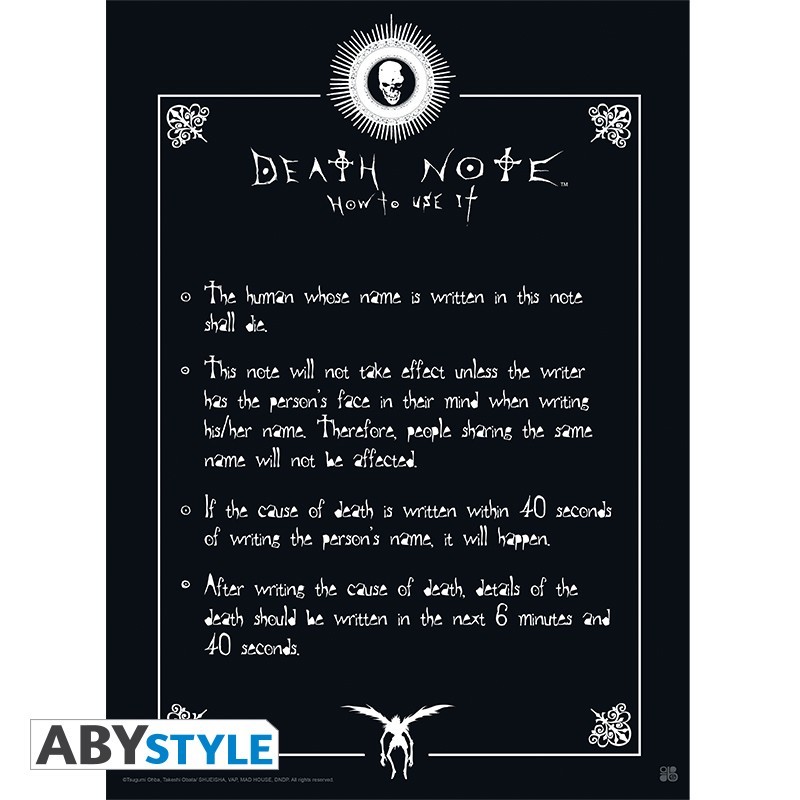 Poster - Règles - Death note