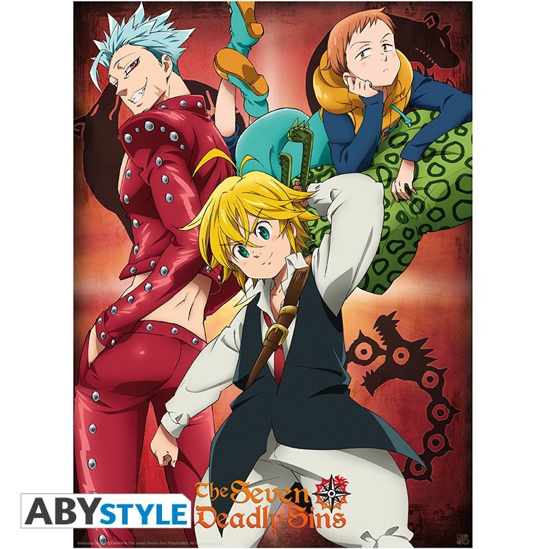 Poster - Seven Deadly Sins - "Ban, King et Meliodas" - (52x38)