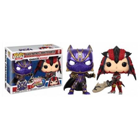 Black Panther vs Monster Hunter (version violet et rouge) - Marvel vs Capcom - POP Games